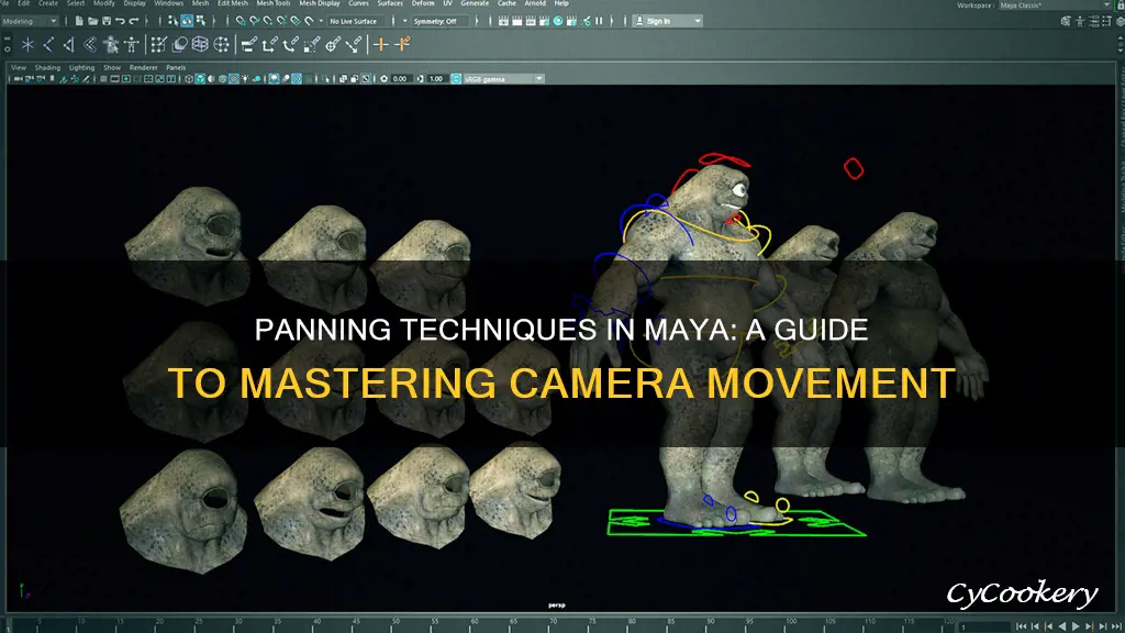 how to pan in maya