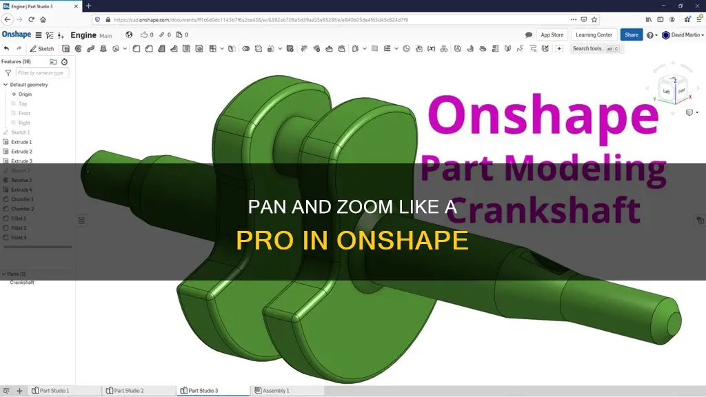 how to pan in onshape