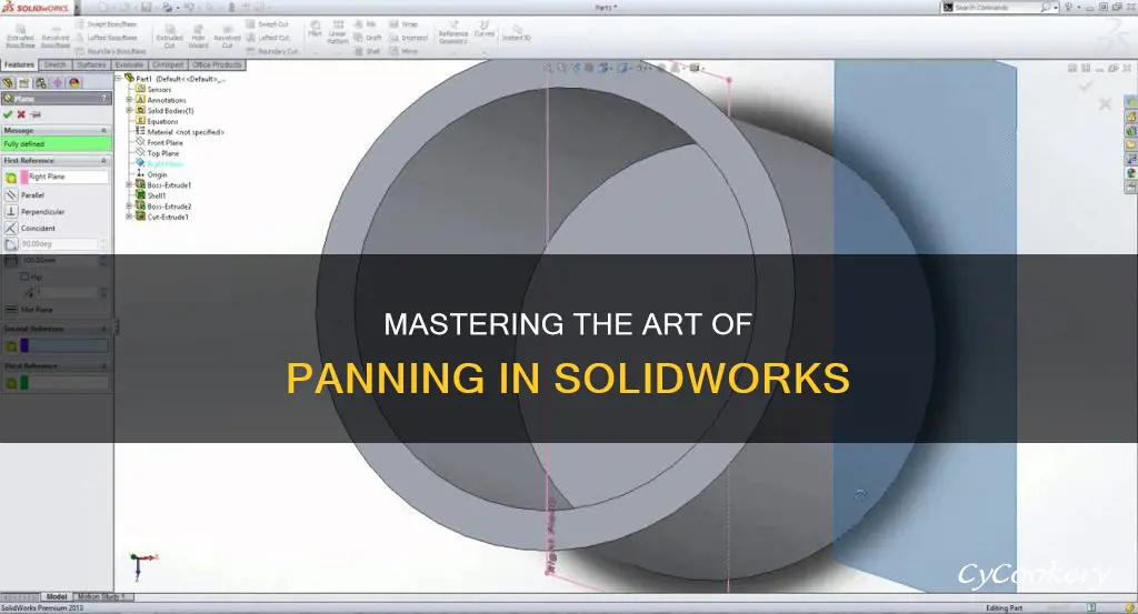 how to pan in solidworks