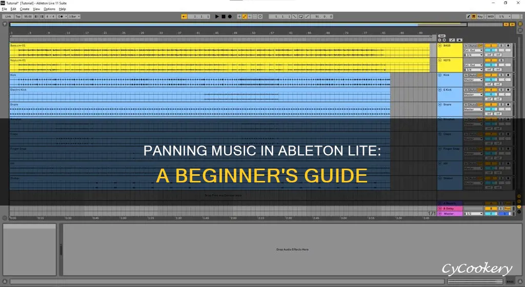 how to pan music in ableton lite