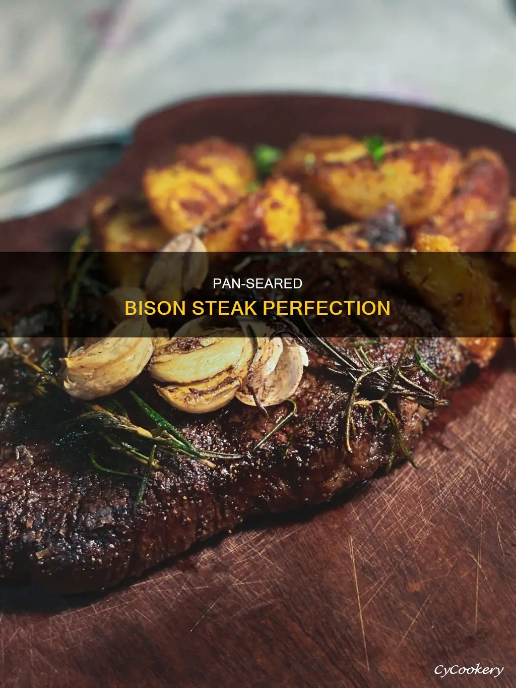 how to pan sear a buson staek