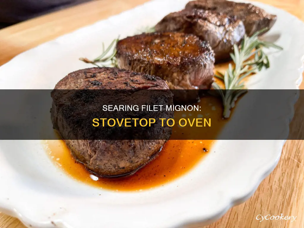 how to pan sear filet mignon and finish in oven