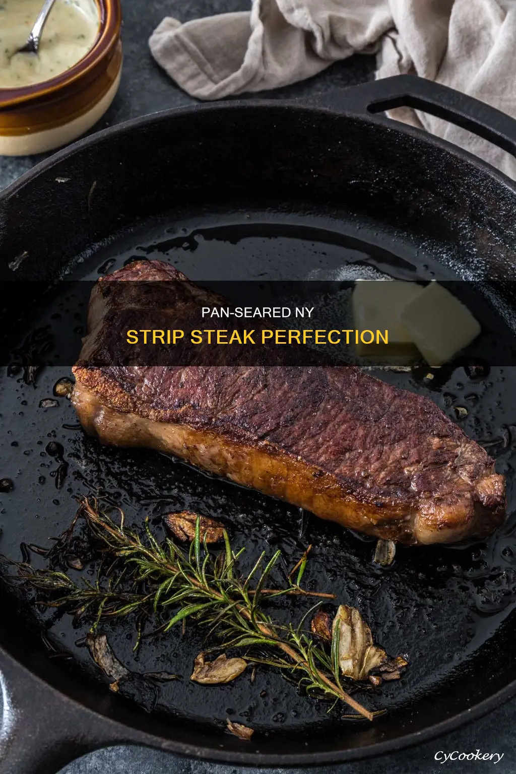 how to pan sear ny strip steak