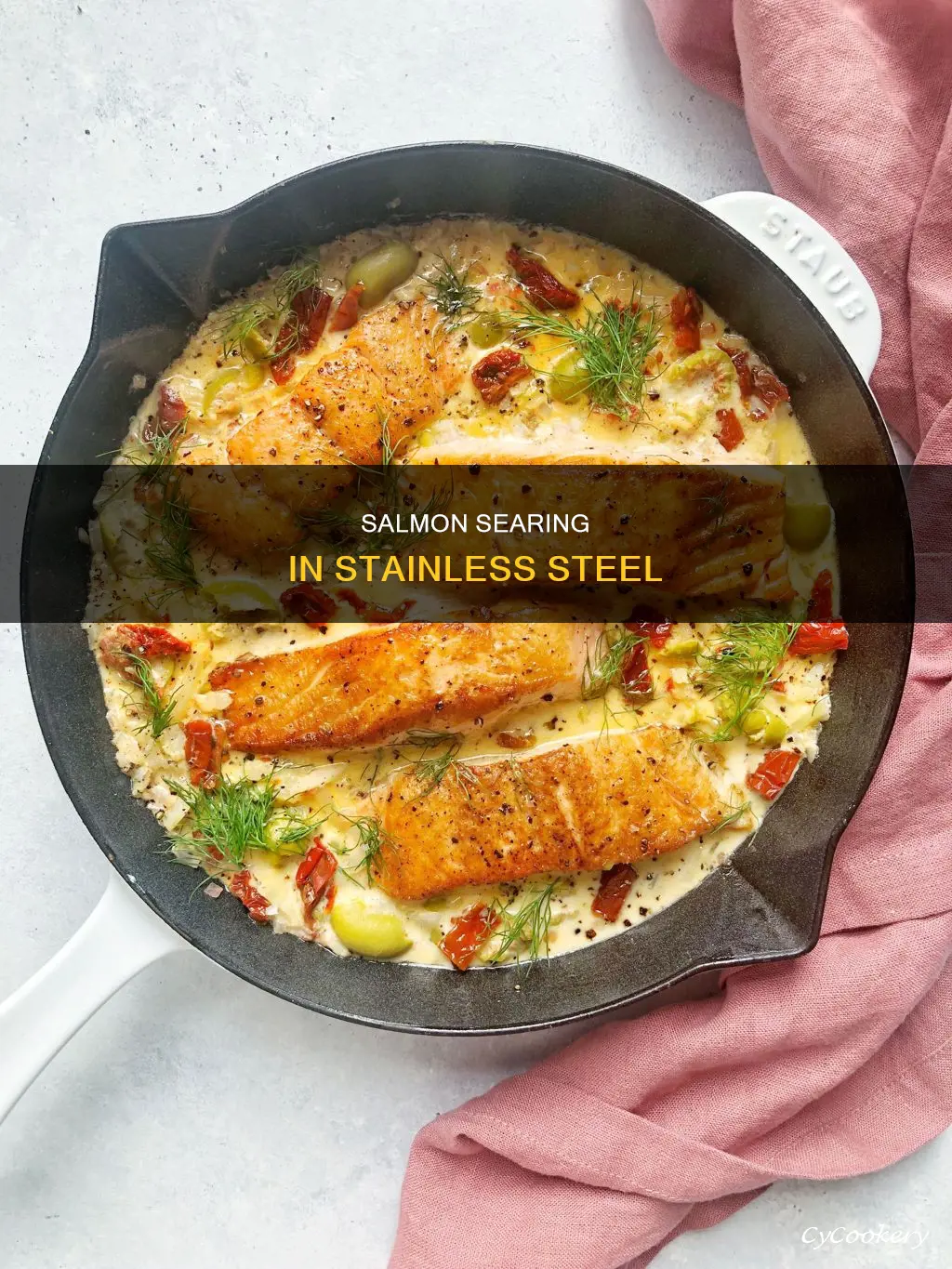 how to pan sear salmon is a stainless steal skillet