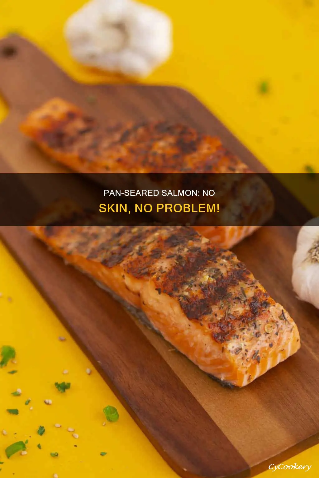 how to pan sear salmon without skin