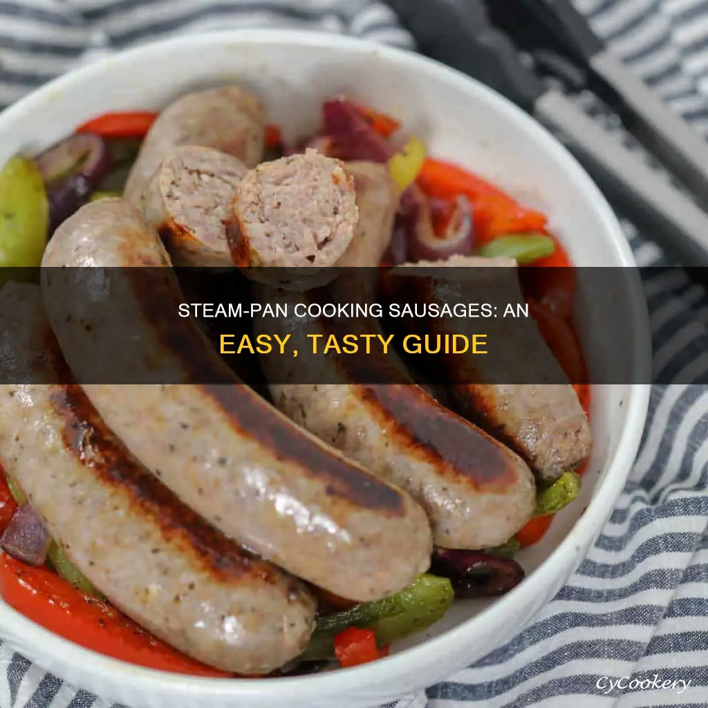 how to pan steam cook sausage