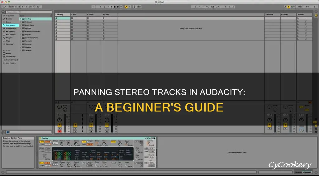 how to pan sterio track audacity