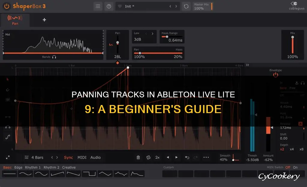 how to pan tracks ableton live lite 9