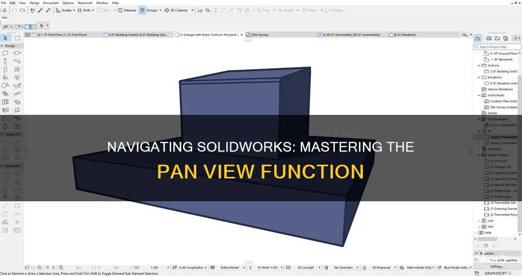 how to pan view in solidworks