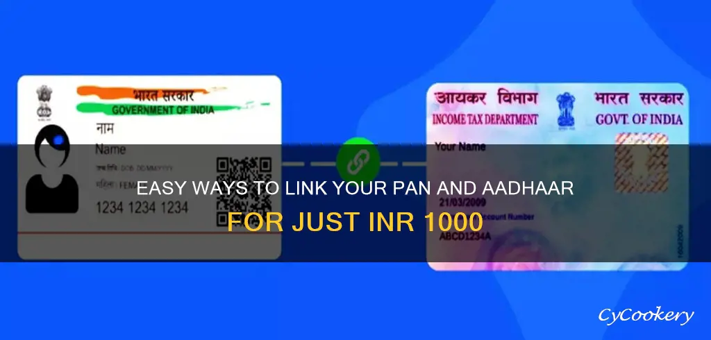 how to pay 1000 for pan aadhaar link