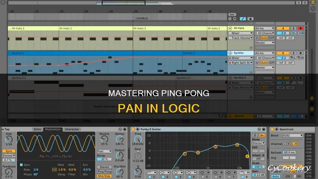 how to ping pong pan in logic
