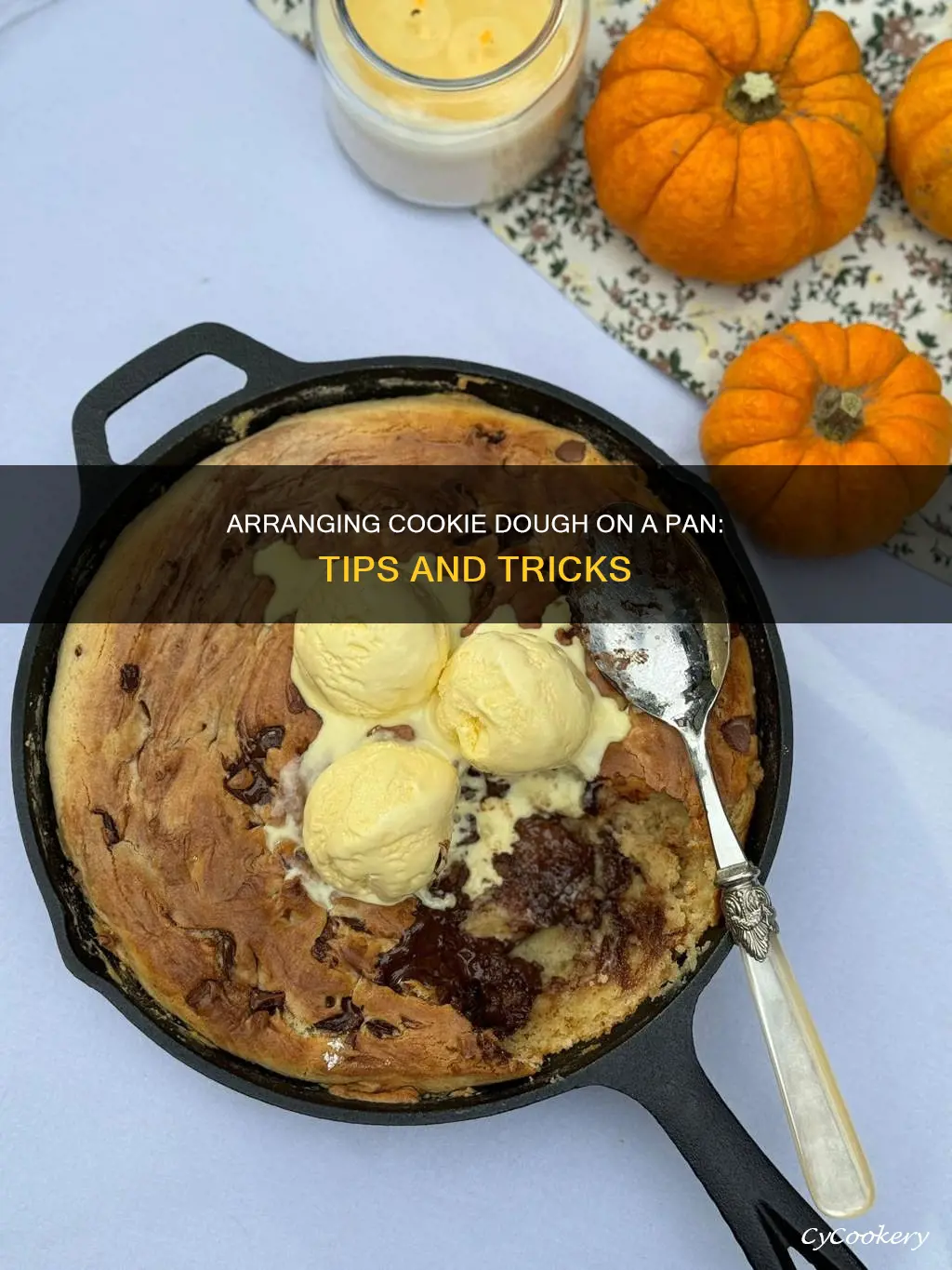 how to place cookie dough on pan