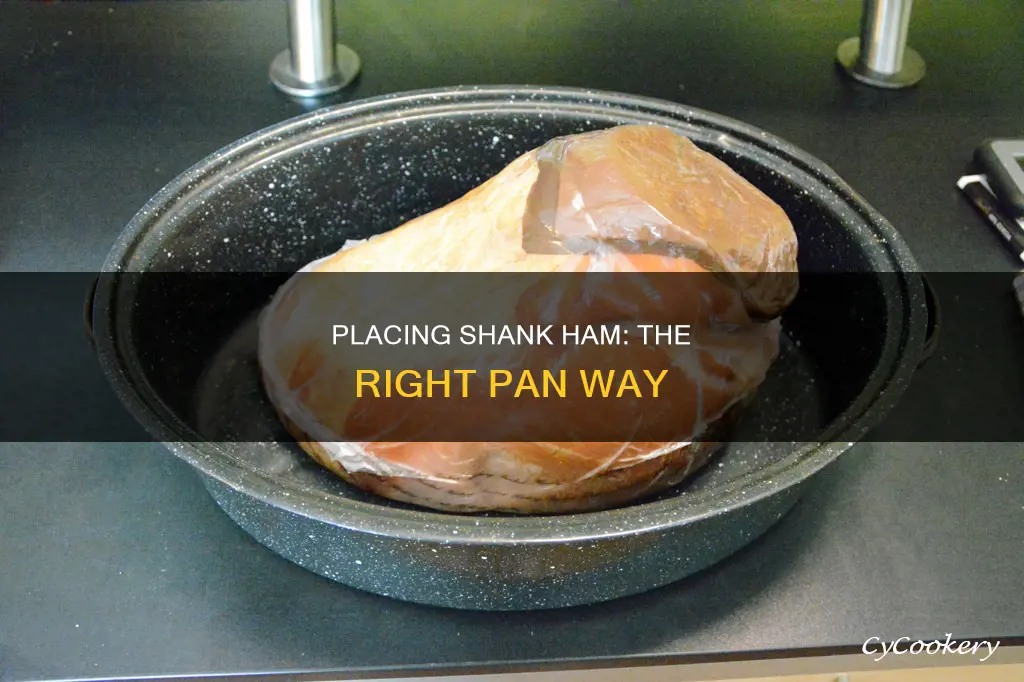 how to place shank ham in pan