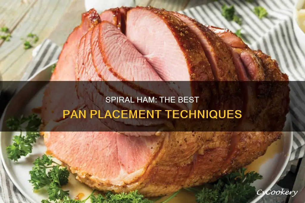 how to place spiral ham in pan