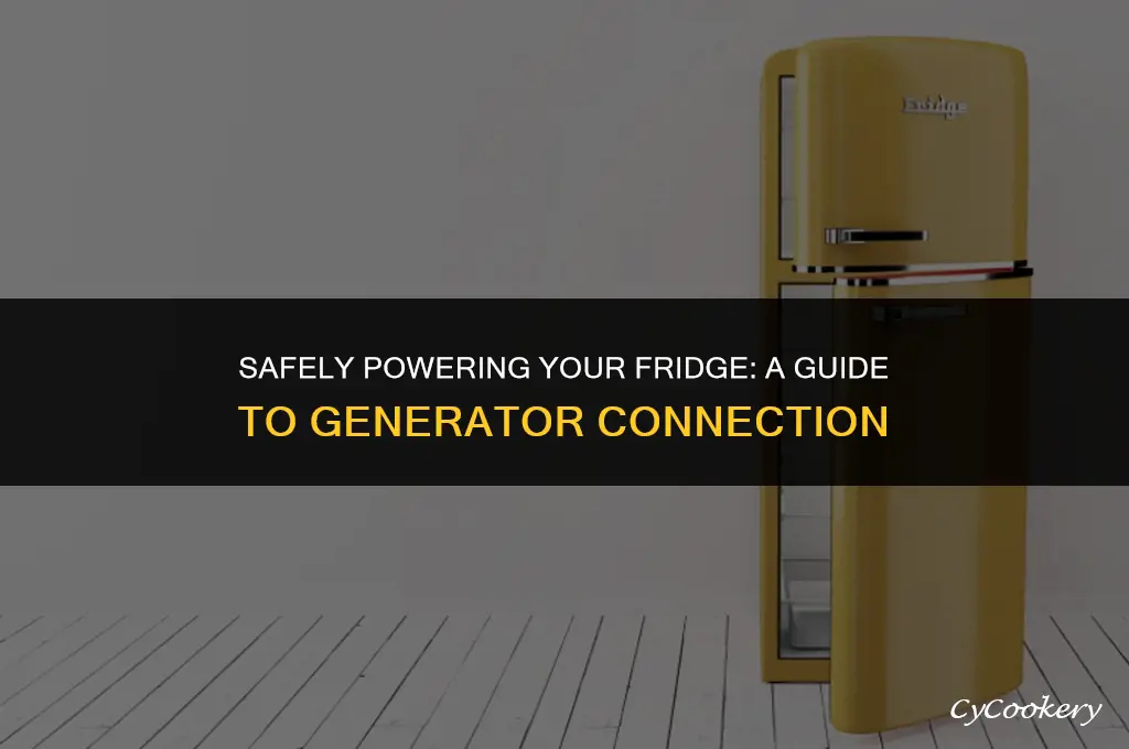 how to plug a refrigerator into a generator