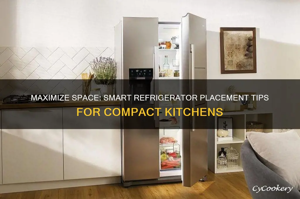 how to position refrigerator in small kitchen