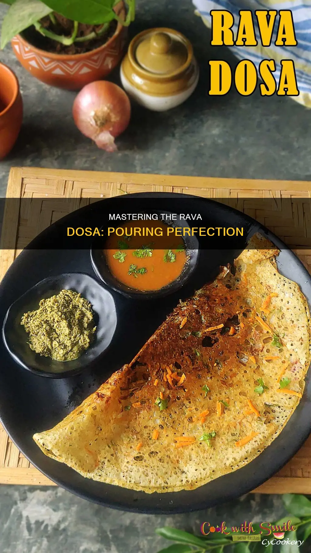 how to pour rava dosa batter on pan