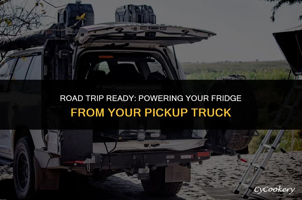 how to power a refrigerator from a pickup truck