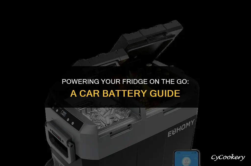how to power a refrigerator with a car battery