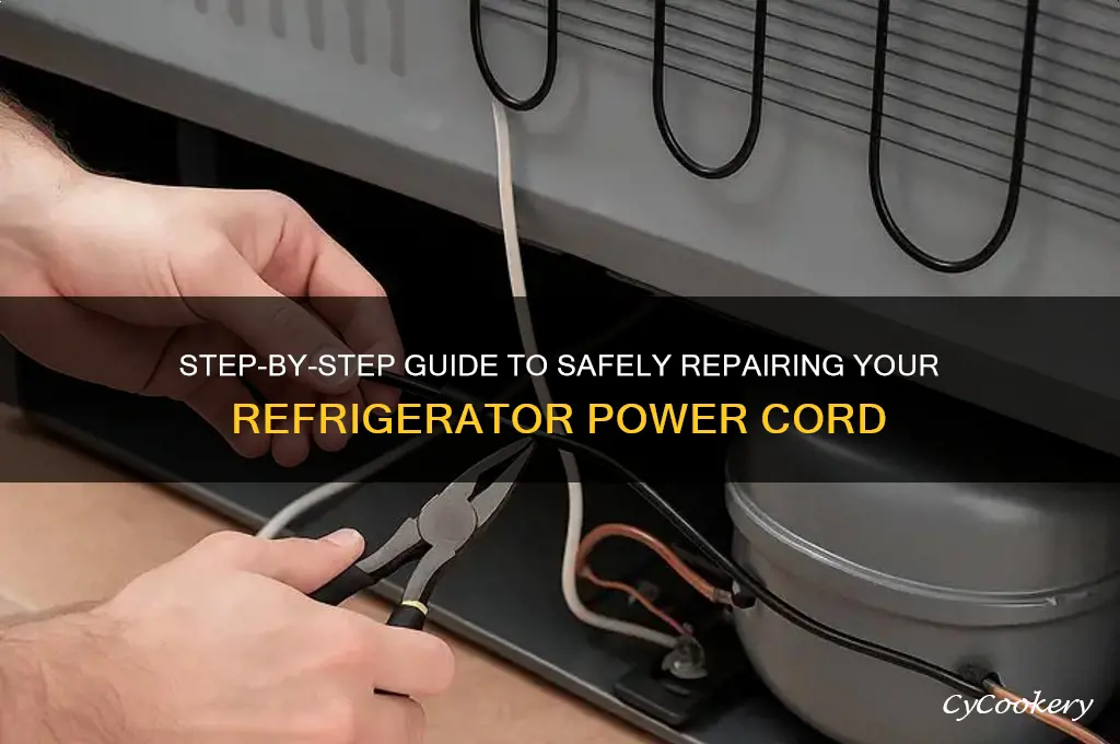how to praire a refrigerator power cord