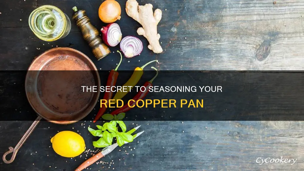 how to pre season red copper pan