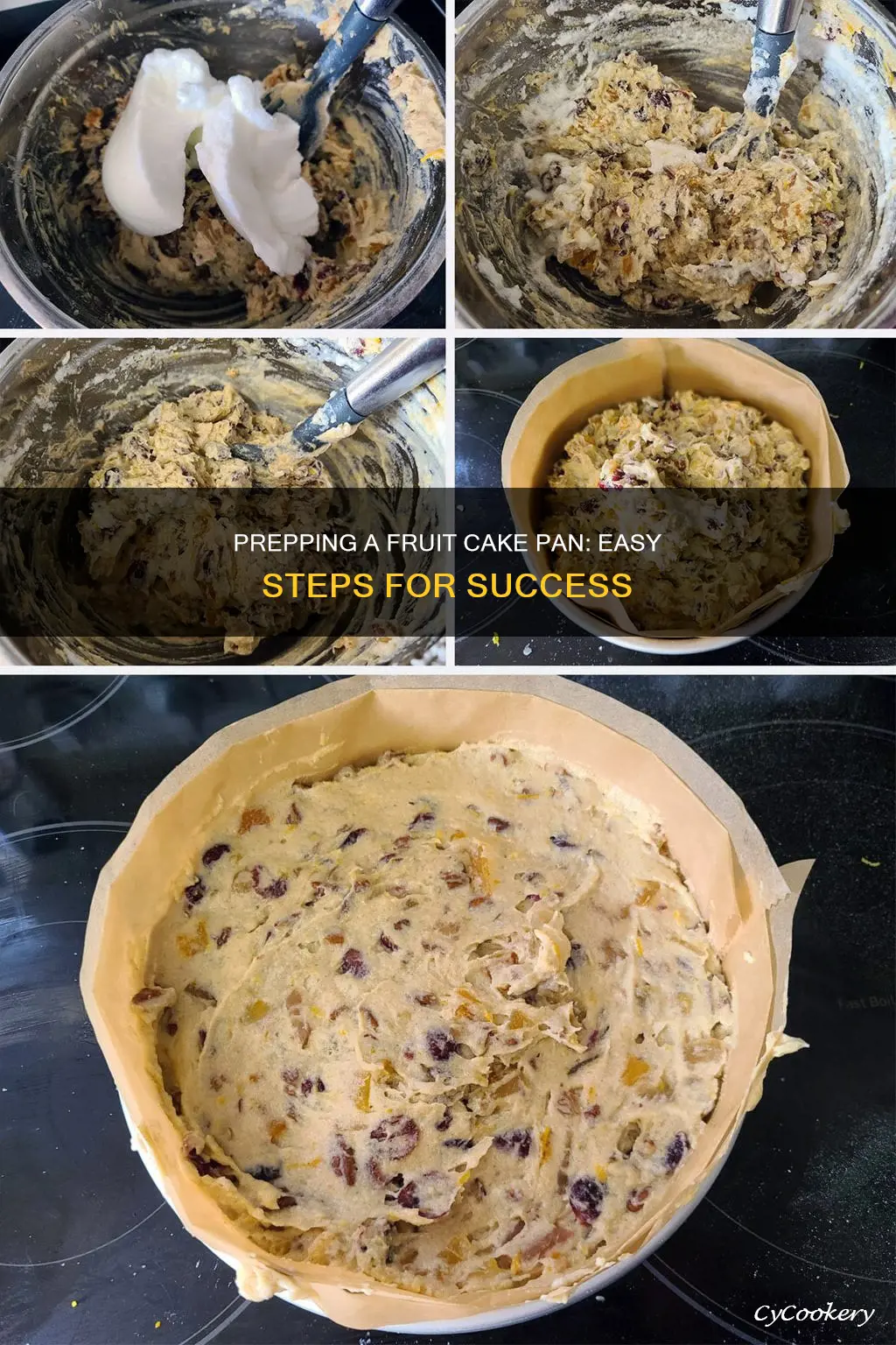 how to prep a pan for fruit ake