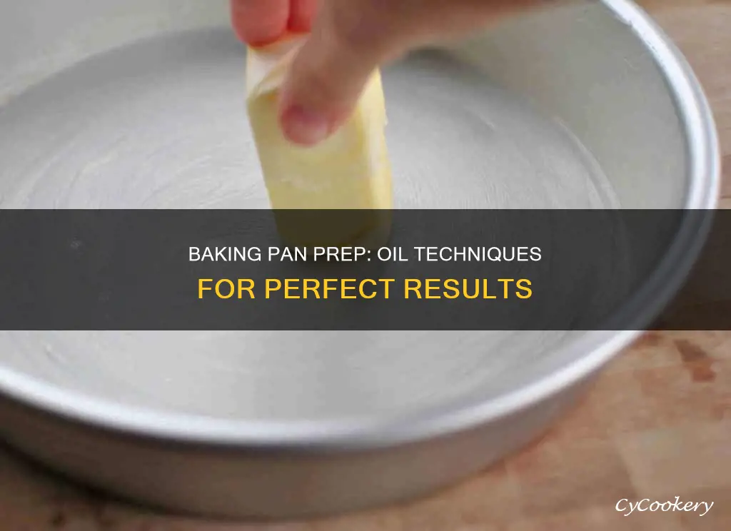 how to prepare a baking pan with oil