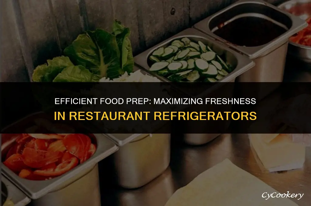how to prepare food previously for restaurant refrigerator