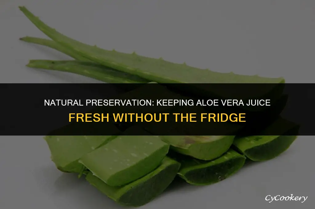 how to preserve aloe vera juice without refrigeration