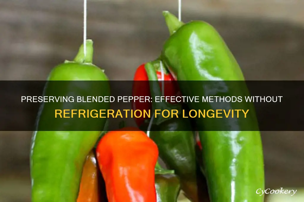 how to preserve blended pepper without refrigeration
