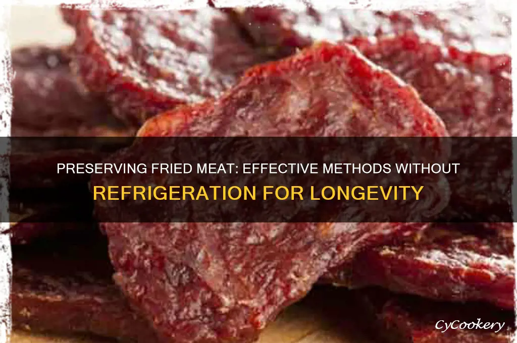 how to preserve fried meat without refrigeration