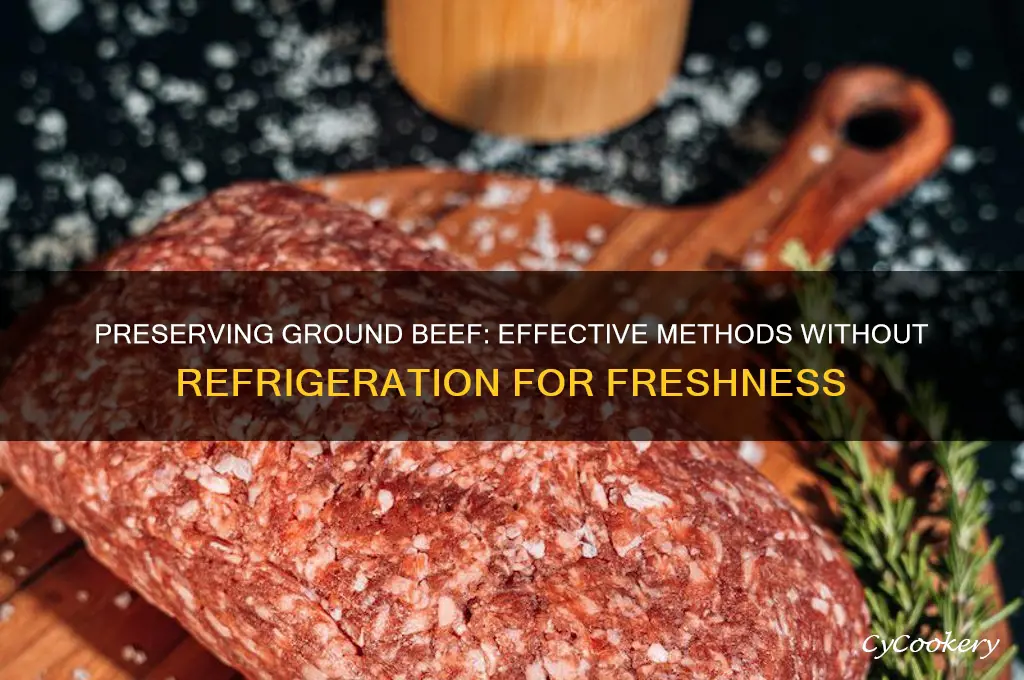 how to preserve ground beef without refrigeration