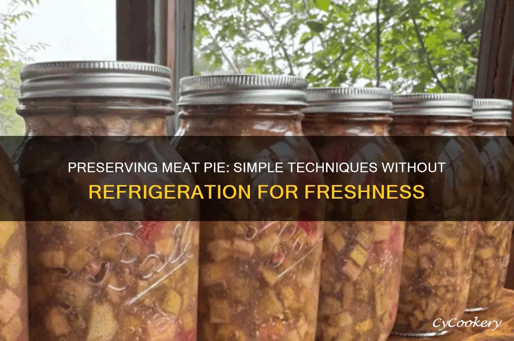 how to preserve meat pie without refrigerator