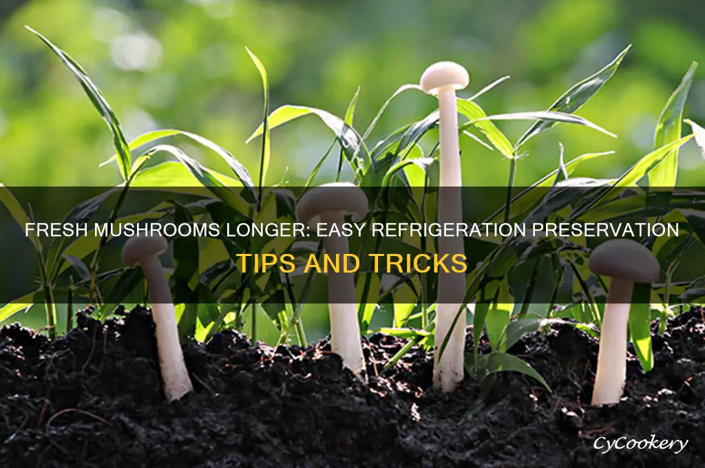 how to preserve mushrooms in the refrigerator