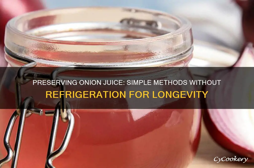 how to preserve onion juice without refrigeration