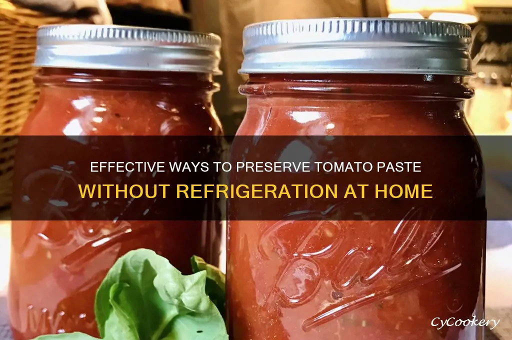 how to preserve tomato paste without refrigeration