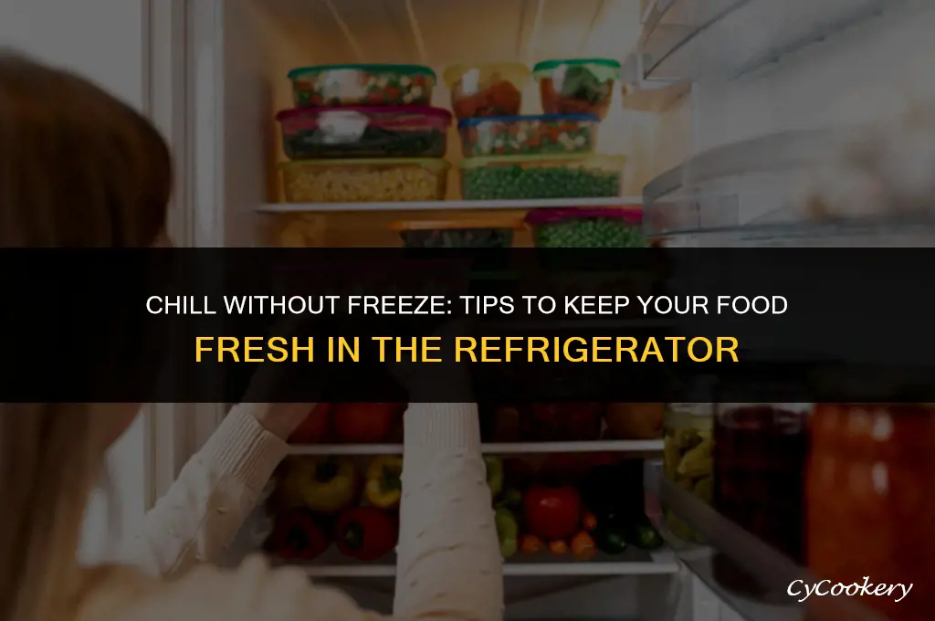 how to prevent food from freezing in the refrigerator