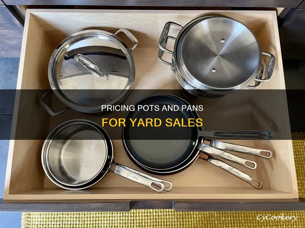 how to price pots and pans for a yard sale