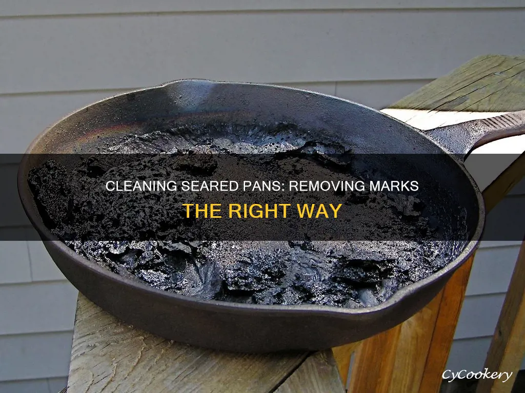 how to properly clean a pan from sear marks