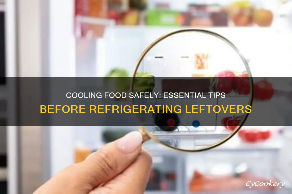 how to properly cool food before refrigerating
