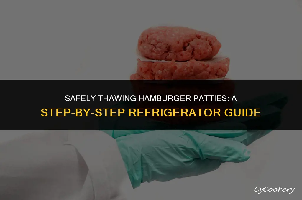 how to properly thaw hamburger patties in the refrigerator