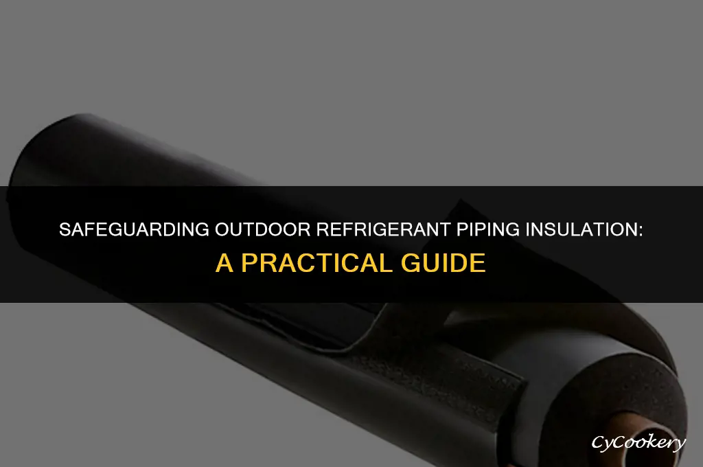 how to protect refrigerant pipning insulation located outdoors