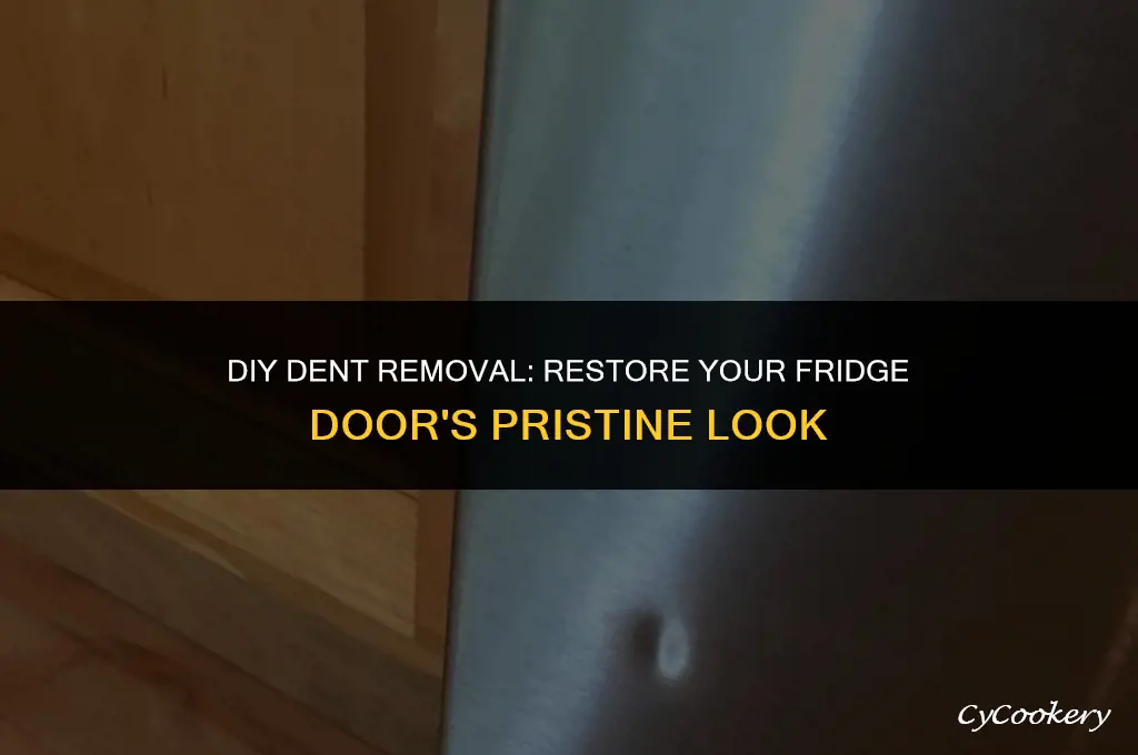 how to pull dent out of refrigerator door