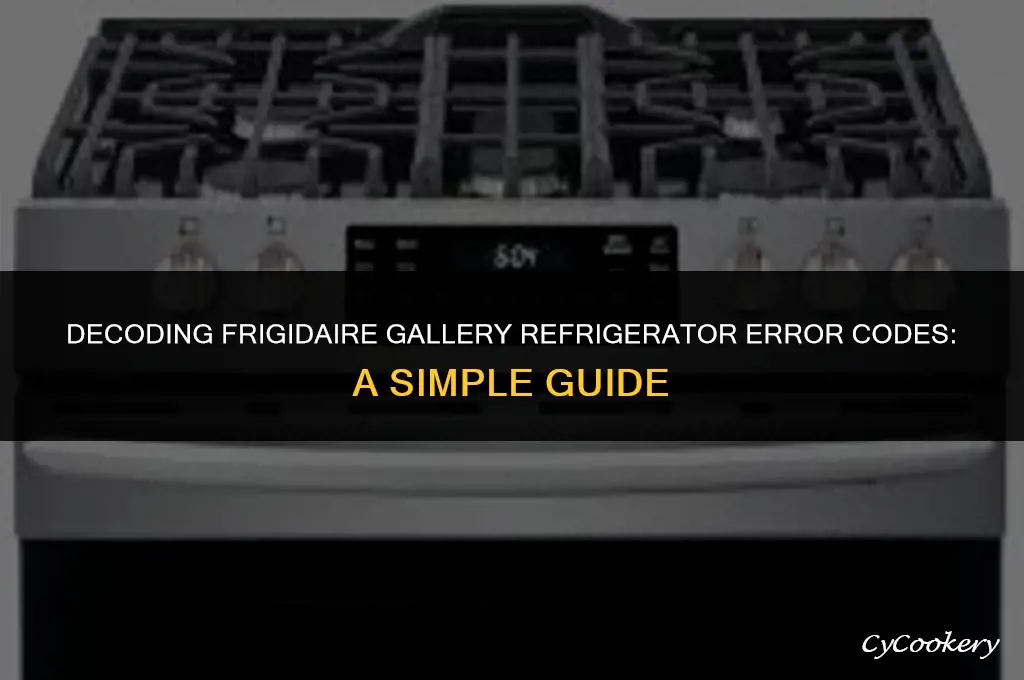 how to pull frigidaire gallery refrigerator error code