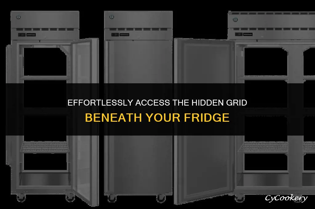 how to pull off the grid below a refrigerator