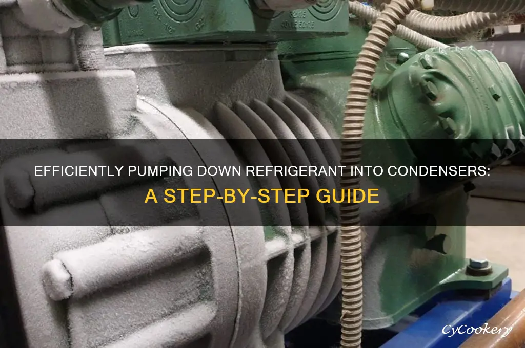 how to pump down refrigerant into condenser