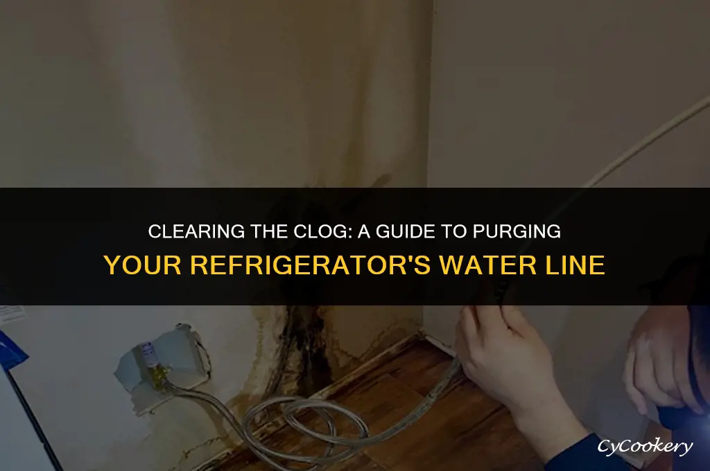 how to purge a refrigerator house supply line