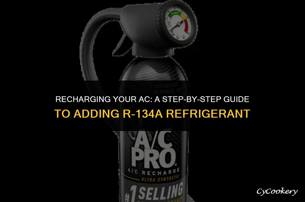 how to put 134a refrigerant in a system