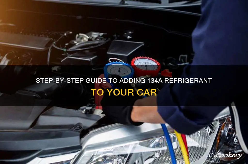 how to put 134a refrigerant in car