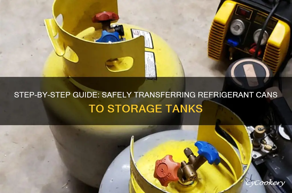 how to put a can of refrigerant into a tank